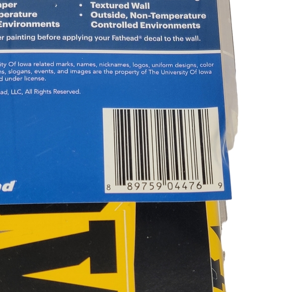 Iowa Hawkeyes Fathead Sticker Package & Car Auto Window Flag Home Auto Decor - Picture 7 of 12